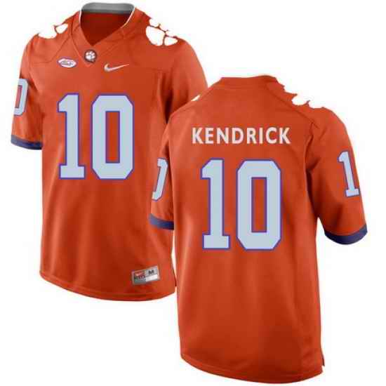 Clemson Tigers 10 Derion Kendrick Orange College Football Jersey